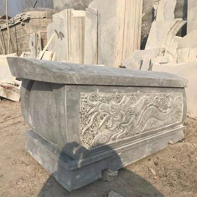 石棺加工厂,石头棺材,大理石棺材,山东嘉祥
